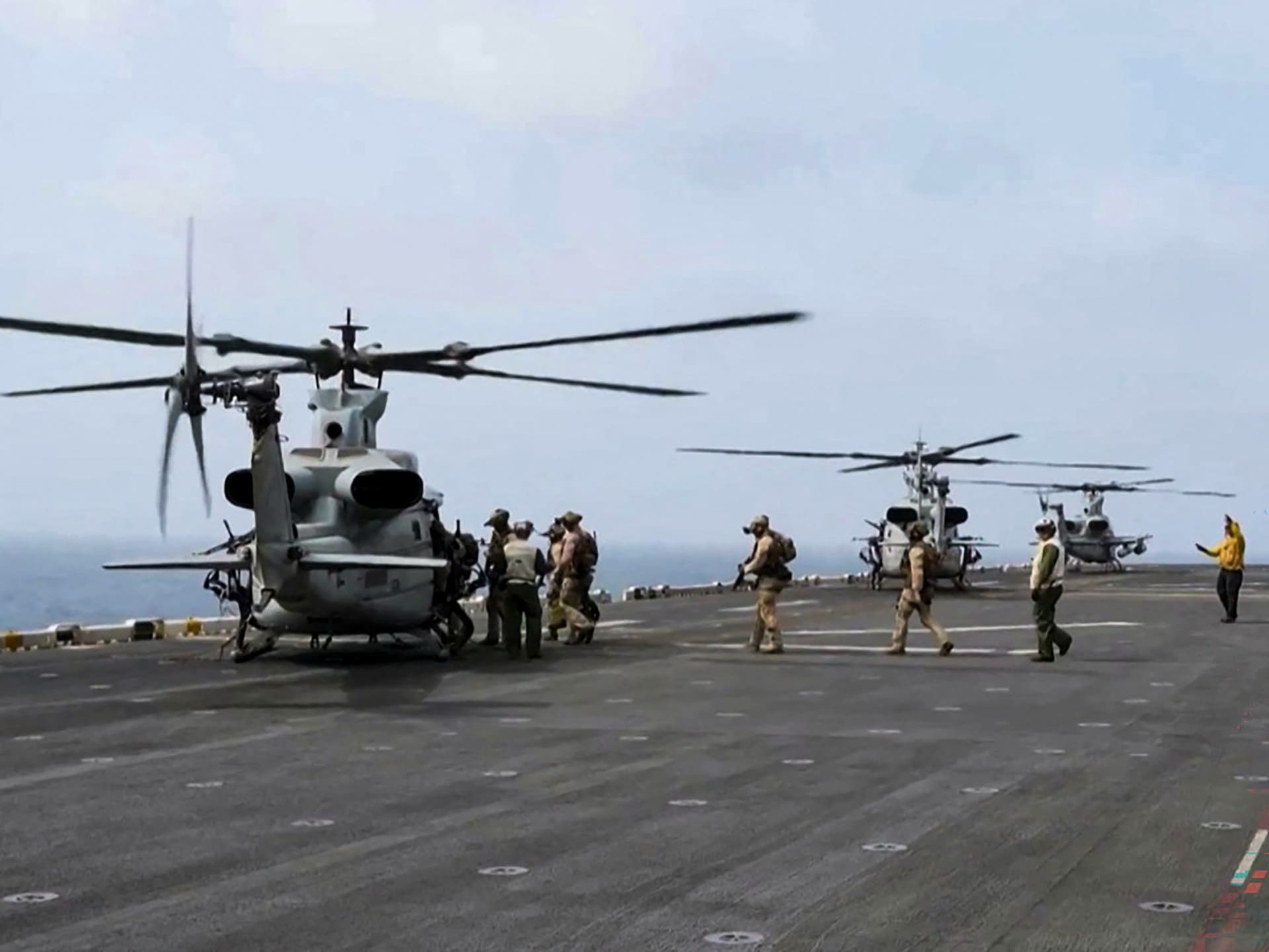 This screen grab made on July 26, 2026 from undated handout video footage released by the US Central Command (CENTCOM) on July 25, 2026 shows what CENTCOM says are operations enforcing its naval blockade against Iran.